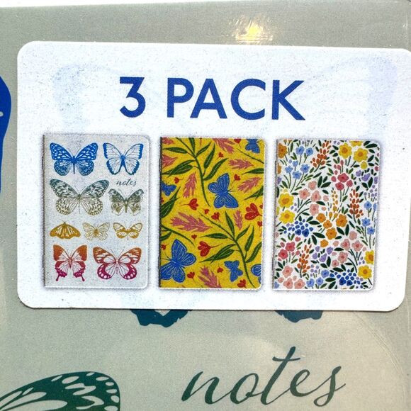 Set of 3 Butterfly Journals Lined Paper Notebooks - Picture 2 of 5